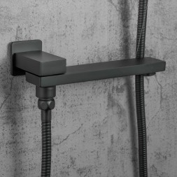 Душевая система 35к G7117-6 GAPPO лейка &amp;quot;Тропический душ&amp;quot; встраиваемая ЧЕРНЫЙ - G7117-6 