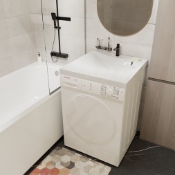 Раковина над стиральной машиной "БРУНО" 60*60 ш*г, с кронштейнами (MIXLINE) - БП-00006543