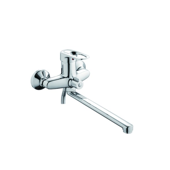 Смеситель для ванны и раковины 40к L2228-B Ledeme с отв див в корпусе L-нос, силумин - L2228-B 