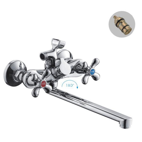 Смеситель для ванны и раковины 1/2 кер F22731-B FRAP КРЕСТ - F22731-B 