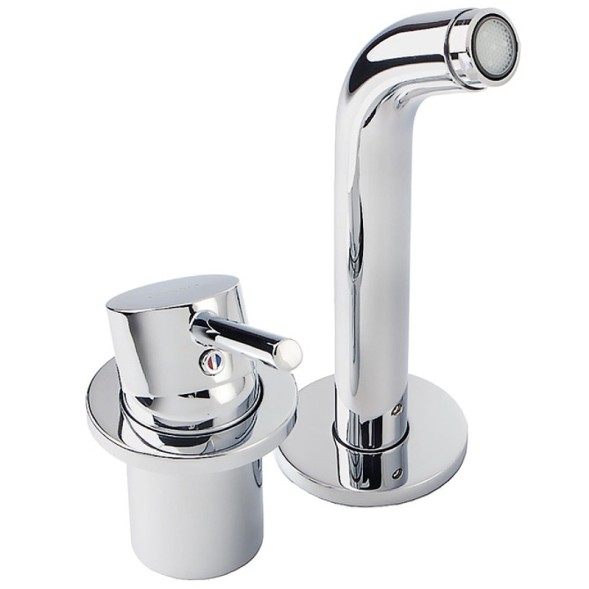 Смеситель для раковины KLUDI BOZZ однорычажный, внешняя монтажная часть, излив 170 мм, хром (382440576)