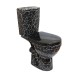 Унитаз-компакт &amp;quot;Рио&amp;quot; черный кракелюр  (гориз, нижн, сид. полип., 2-кн.арм.) (Rosa) - 4630055558803 