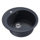 Мойкa ML-GM11 КОМФОРТ круглая, антрацит (343), 500мм (глуб. чаши 180) - 00-00009309 