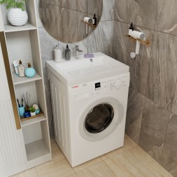 Раковина над стиральной машиной "ЛАЙН" 60*50 ш*г, с кронштейнами (MIXLINE) - БП-00006546