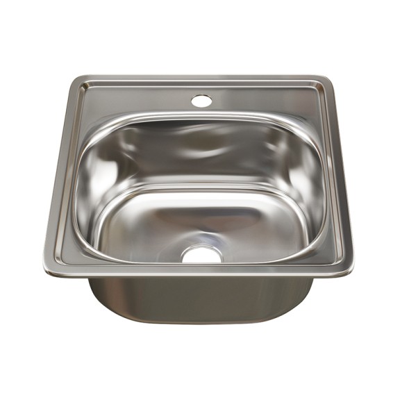 Мойка врез 38х38 (0,6) вып 1 1/2 MIXLINE 15см с гофросифоном - 531266 