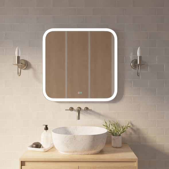 Зеркало MIXLINE &amp;quot;Стив-2&amp;quot; 700*685 (ШВ) сенсорный выключатель, светодиодная подсветка + подогрев - ФР-00001755 