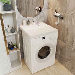 Раковина над стиральной машиной "ЛАЙН" 60*60 ш*г, с кронштейнами (MIXLINE) - БП-00006547