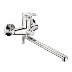 Смеситель для ванны и раковины 40к L2256 Ledeme с отв див в корпусе L-нос, латунь - L2256