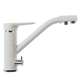 Смеситель для кухни 40к MIXLINE ML-GS05 (341) ультра белый с вых. для питьевого фильтра - 00-00001745