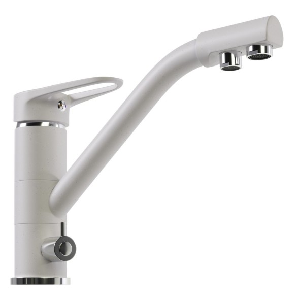 Смеситель для кухни 40к MIXLINE ML-GS05 (341) ультра белый с вых. для питьевого фильтра - 00-00001745 