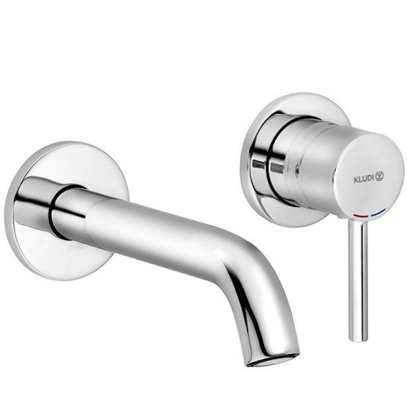 Смеситель для раковины KLUDI BOZZ  однорычажный, внешняя монтажная часть, излив 220 мм, хром (382450576)