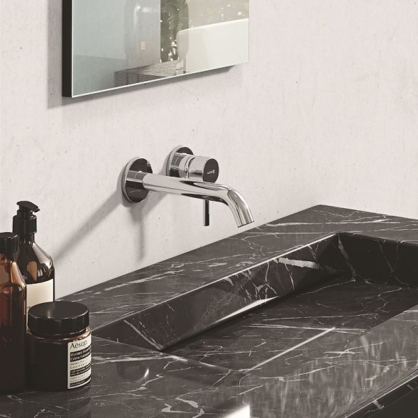 Смеситель для раковины KLUDI BOZZ  однорычажный, внешняя монтажная часть, излив 220 мм, хром (382450576)