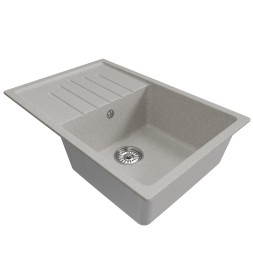 Мойка ML-GM19 КОМФОРТ с крылом, серая (310), 750*500*200мм - 00-00009400 