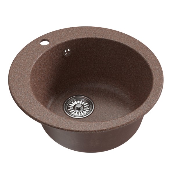 Мойкa ML-GM13 КОМФОРТ круглая, терракотовая (307), 495мм (глуб. чаши 200) - 00-00009325 