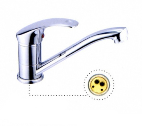 Смеситель для кухни 35к L4536 Ledeme б/отв кор излив, латунь - L4536 