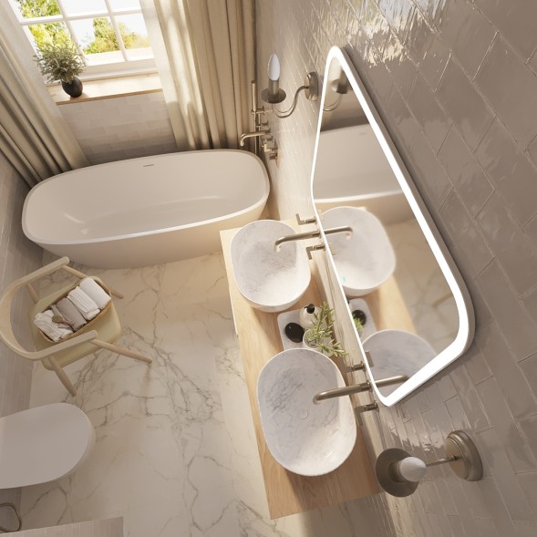 Зеркало MIXLINE &amp;quot;Стив-2&amp;quot; 915*685 сенсорный выключатель, светодиодная подсветка+ подогрев - ФР-00001020 