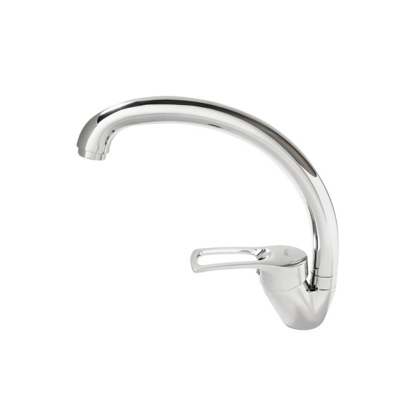 Смеситель для кухни 40к F41701-B FRAP (выс. пов. излив, п/гайку, хром, силумин) - F41701-B 