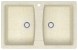 Кухонная мойка AZARIO Elmas 780х500х190 двойная, искусственный мрамор, цвет бежевый (CS00078331)