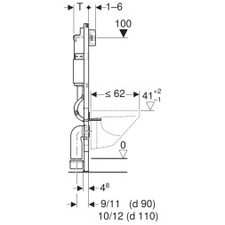 Инсталляция Geberit DuofixBasic для подвесного унитаза, 112 см, со смывным бачком скрытого монтажа Delta 12 см (458.103.00.1)