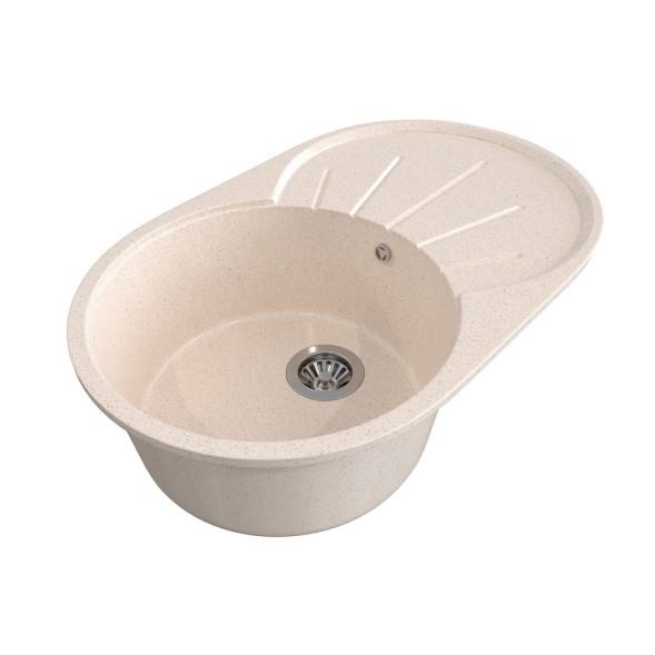 Мойка ML-GMS05 СТАНДАРТ овальная с крылом, бежевый (328), 740*455*190мм - 00-00002319 
