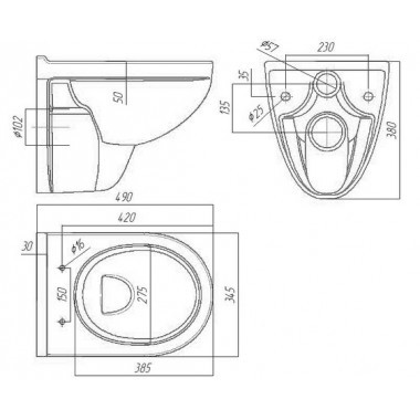 Унитаз подвесной Sanita Luxe Best Luxe быстросъемное сиденье микролифт (WC.WH/Best/DM/WHT.G/S1)
