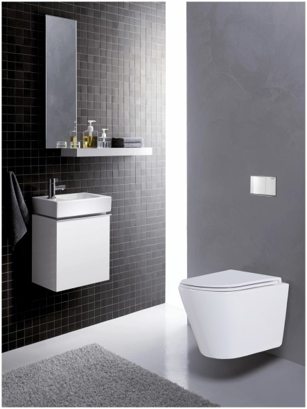 Унитаз подвесной Azario Teramo 515х355х365 безободковый, с сиденьем микролифт (AZ-0053 )