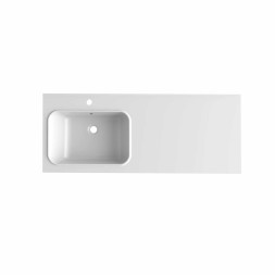 Раковина накладная"БИЛЛ-120*48" ш*г левый (выпуск, перелив, крепление, кронштейн) (MIXLINE) - 00-00010904