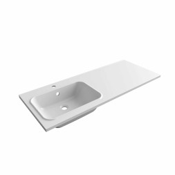 Раковина накладная"БИЛЛ-120*48" ш*г левый (выпуск, перелив, крепление, кронштейн) (MIXLINE) - 00-00010904