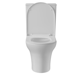 Унитаз-моноблок безободковый WAVE STAR, гор,ниж,2-кн.арм,сид.полипр,м/л,быстр,БЕЛЫЙ глянец - 555165 