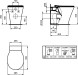 Унитаз приставной Ideal Standard CONNECT AIR AquaBlade® горизонтальный выпуск, белый (E004201)