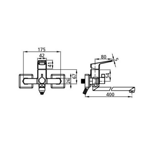 Смеситель для ванны и раковины 35к Milardo ATLSBLCM10 &amp;quot;Atlantic&amp;quot;  ХРОМ - ATLSBLCM10 