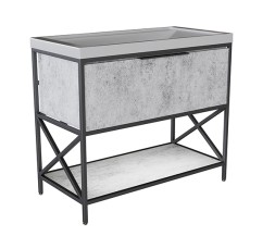 Тумба д/ванной "БРУКЛИН-100" Бетон под раковину Фостер 100 (Kirovit) ЛОФТ (ЛДСП) - 543946