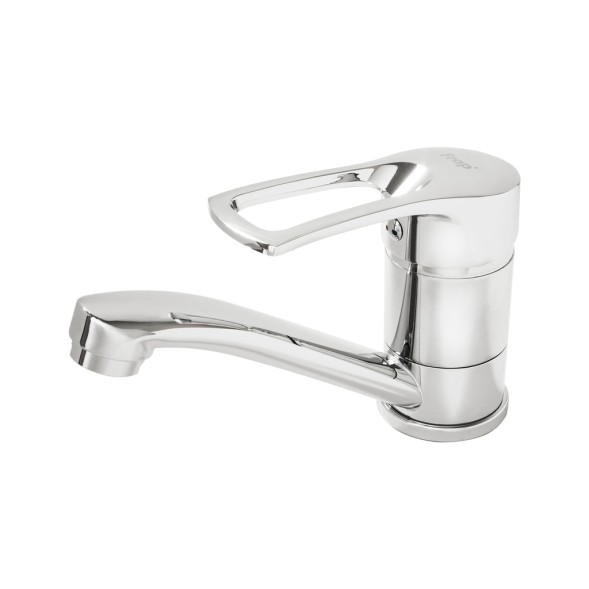 Смеситель для кухни 40к F45701-B FRAP (кор. плоск. пов. излив, хром, п/гайку, силумин) - F45701-B 