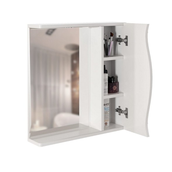 Зеркальный шкаф &amp;quot;ЛИМА-65&amp;quot; правый  с подсветкой (ПВХ) - 551708 