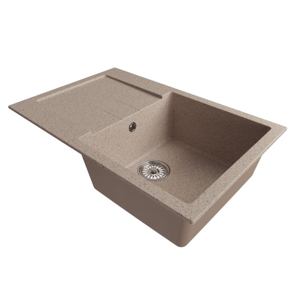 Мойка ML-GM31 КОМФОРТ с крылом, песочная (302), 770*500*190мм - 00-00009494 