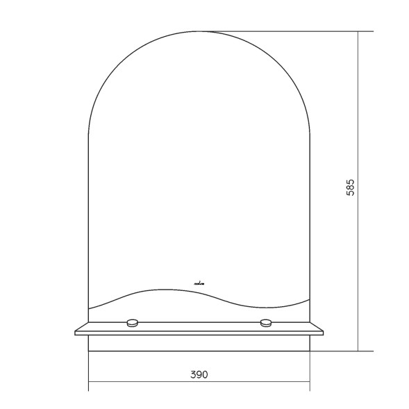 Зеркало MIXLINE &amp;quot;Амели&amp;quot; 390*585 (ШВ) с полкой (К) - B420 