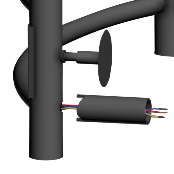 Полотенцесушитель MIXLINE VEGA  60х50 (таймер, 253 Вт, 6 перекладин) электрический ЧЕРНЫЙ - ML-556422 