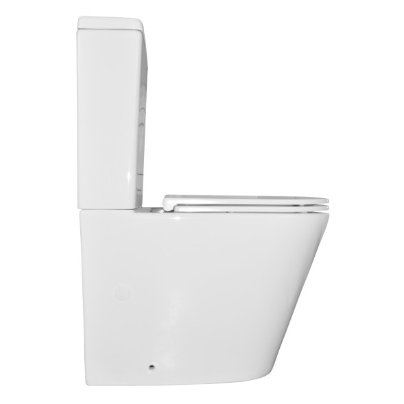 Унитаз-компакт Azario Vetro 605х380х825 напольный, безободковый, с бачком и сиденьем микролифт (AZ-2149)