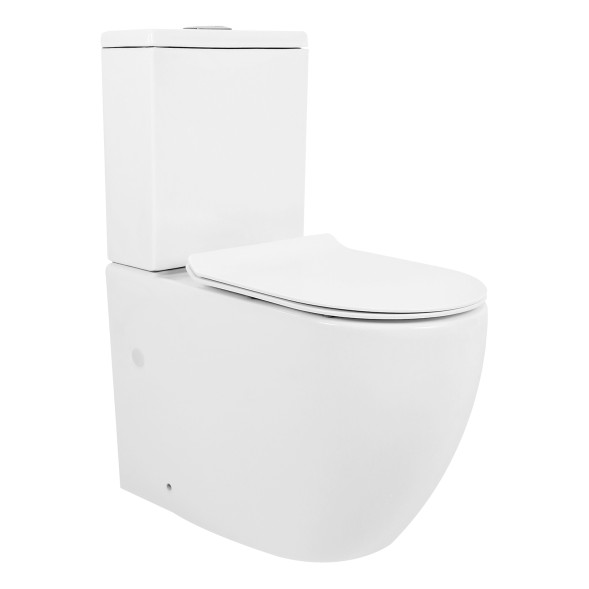 Унитаз-компакт Azario CORSA 630x380x830 напольный, смыв &amp;quot;ТОРНАДО&amp;quot;, безободковый с бачком и сиденьем микролифт (AZ-2062Т)