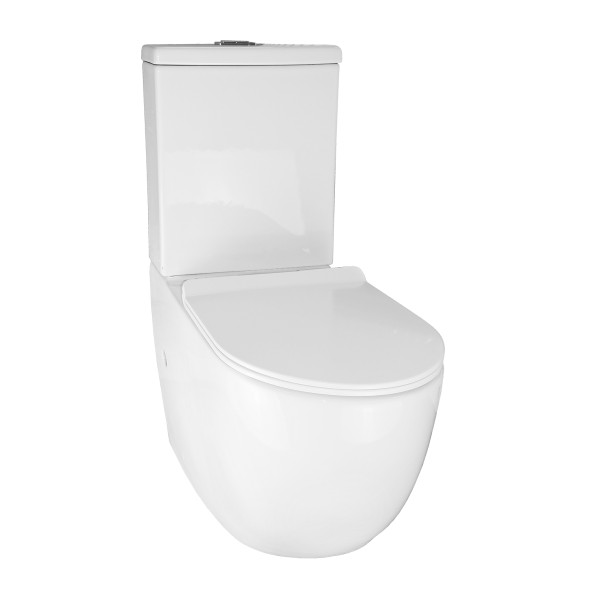 Унитаз-компакт Azario CORSA 630x380x830 напольный, смыв &amp;quot;ТОРНАДО&amp;quot;, безободковый с бачком и сиденьем микролифт (AZ-2062Т)