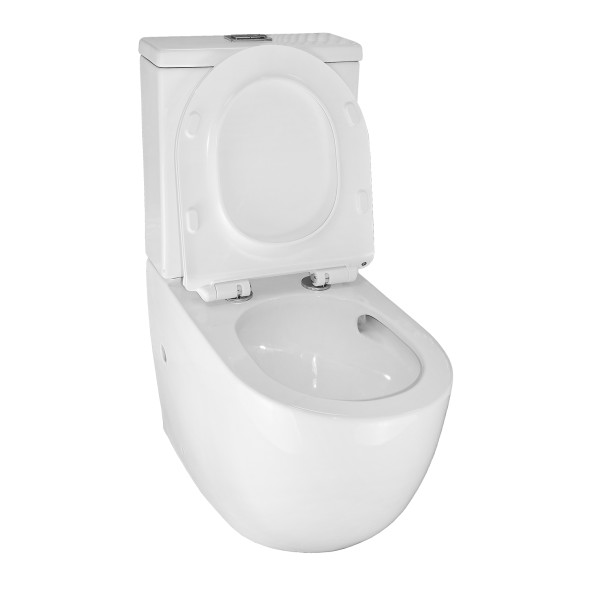 Унитаз-компакт Azario CORSA 630x380x830 напольный, смыв &amp;quot;ТОРНАДО&amp;quot;, безободковый с бачком и сиденьем микролифт (AZ-2062Т)