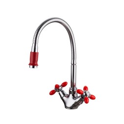 Смеситель для кухни 1/2 кер R43127-10 п/гайку FRUD Красный - R43127-10 