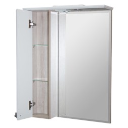 Зеркальный шкаф "ВЕРСАЛЬ-62" белое дерево левый с подсветкой(ПВХ) - 535000