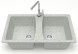 Кухонная мойка AZARIO Elmas 780х500х190 двойная, искусственный мрамор, цвет светло серый (CS00078335)