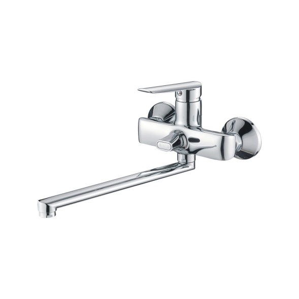 Смеситель для ванны и раковины 35к CN22521 CRON L-излив 300 мм, с душ. аксессуарами ХРОМ - CN22521 