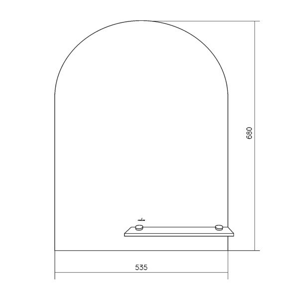 Зеркало MIXLINE &amp;quot;Анис&amp;quot; 535*680 (ШВ) с полкой (К) - В421 