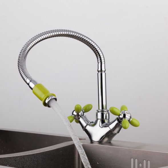 Смеситель для кухни 1/2 кер R43127-6 п/гайку FRUD Зеленый - R43127-6 