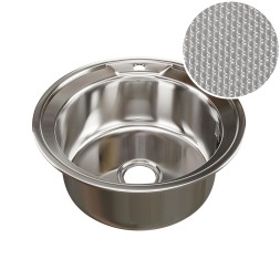 Мойка круг d 49 (0,8) вып 3 1/2 MIXLINE (глуб чаши 18см) с сифоном ДЕКОР - 532306 