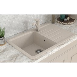 Мойка ML-GMS07 СТАНДАРТ с крылом, бежевый (328), 750*495*190мм - 00-00002327