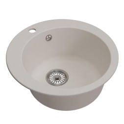 Мойкa ML-GM13 КОМФОРТ круглая, белая (331), 495мм (глуб. чаши 200) - 00-00009330 